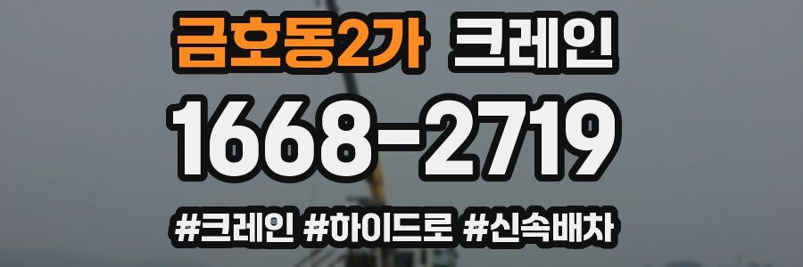 금호동2가 크레인 작업