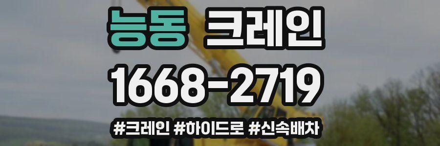 능동 크레인 작업