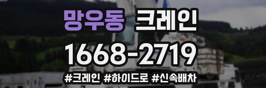 망우동 크레인 작업