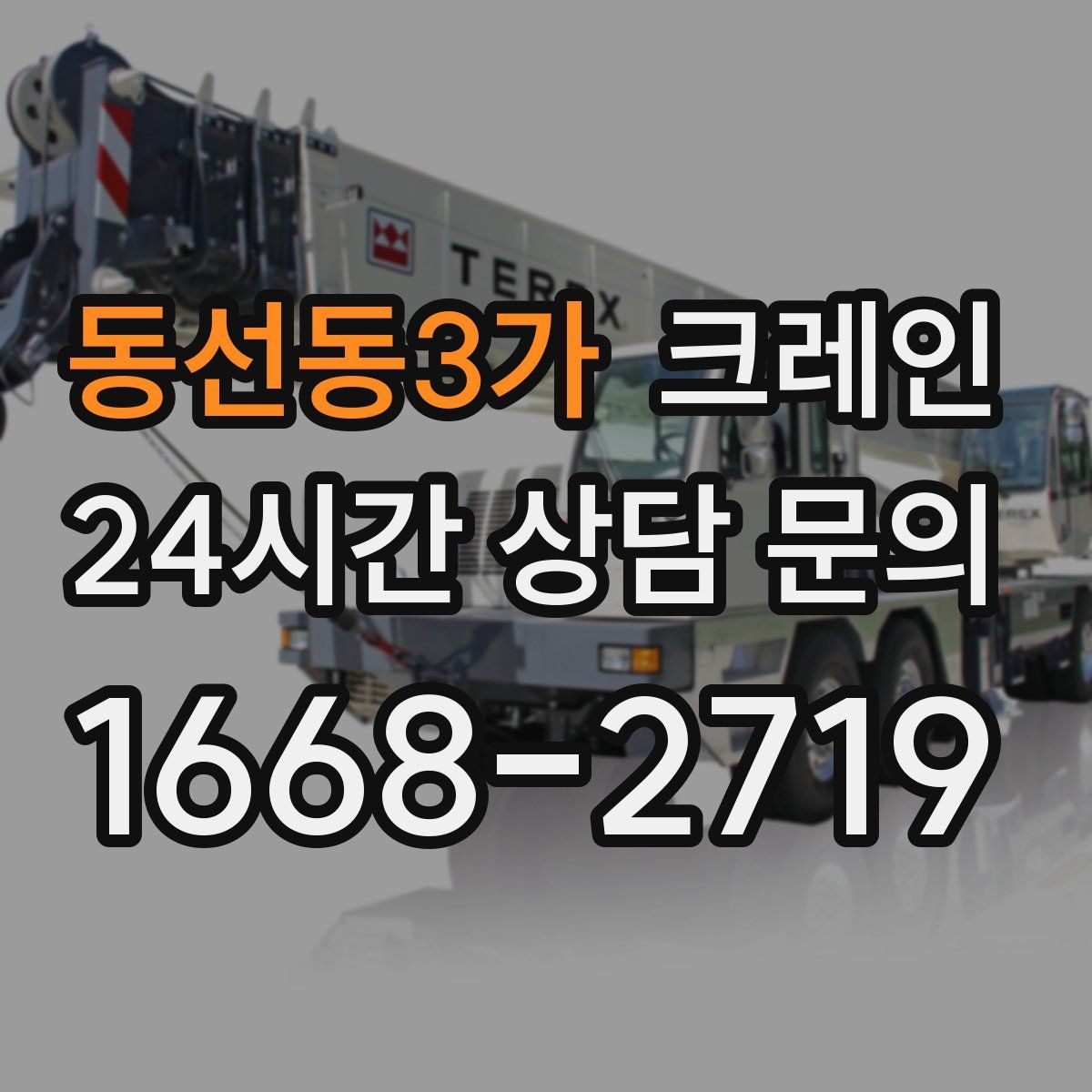 동선동3가 카고 크레인