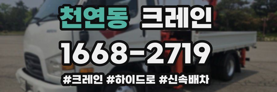 천연동 크레인 작업