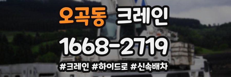 오곡동 크레인 작업