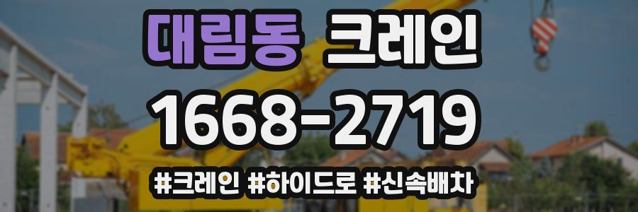 대림동 크레인 작업