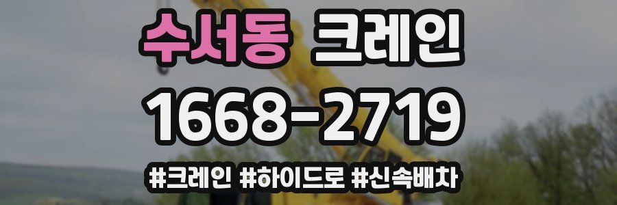 수서동 크레인 작업