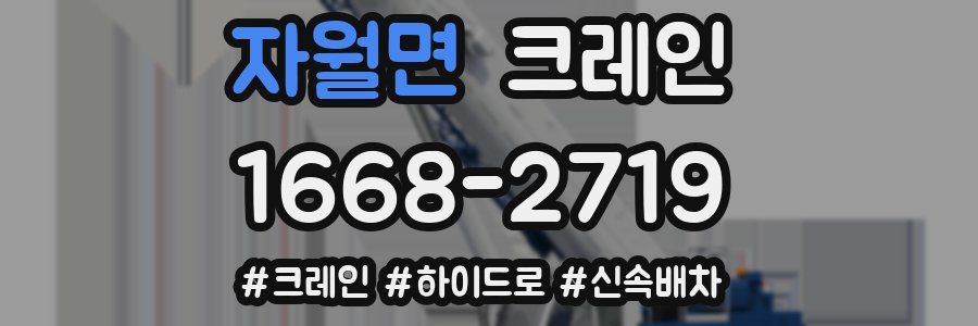 자월면 크레인 작업