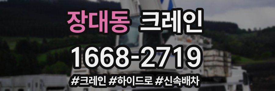 장대동 크레인 작업