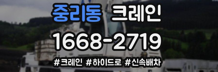 중리동 크레인 작업
