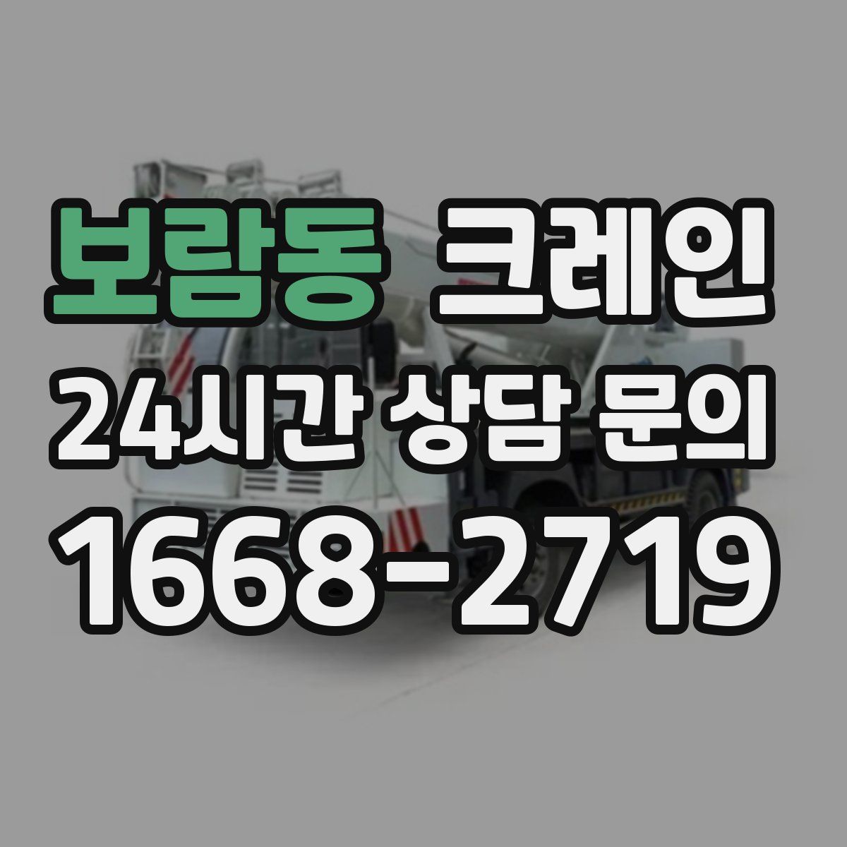 보람동 카고 크레인
