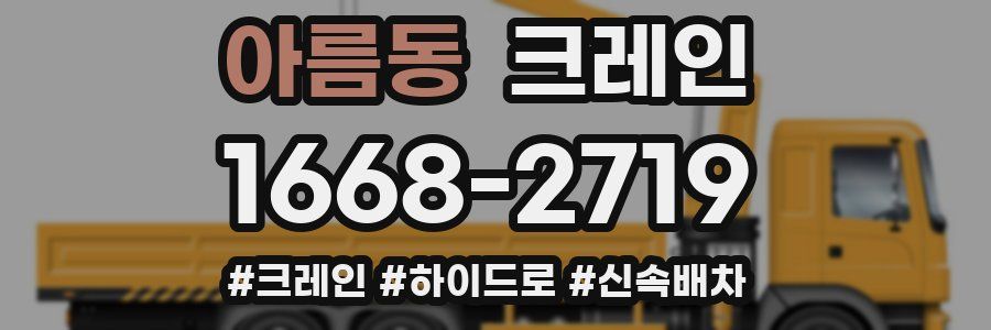 아름동 크레인 작업