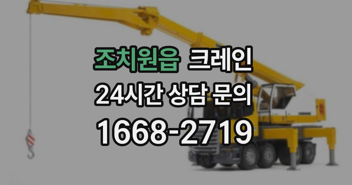 조치원읍 크레인