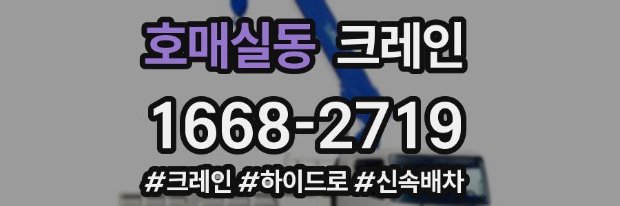 호매실동 크레인 작업