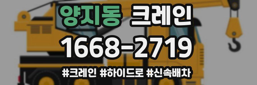 양지동 크레인 작업