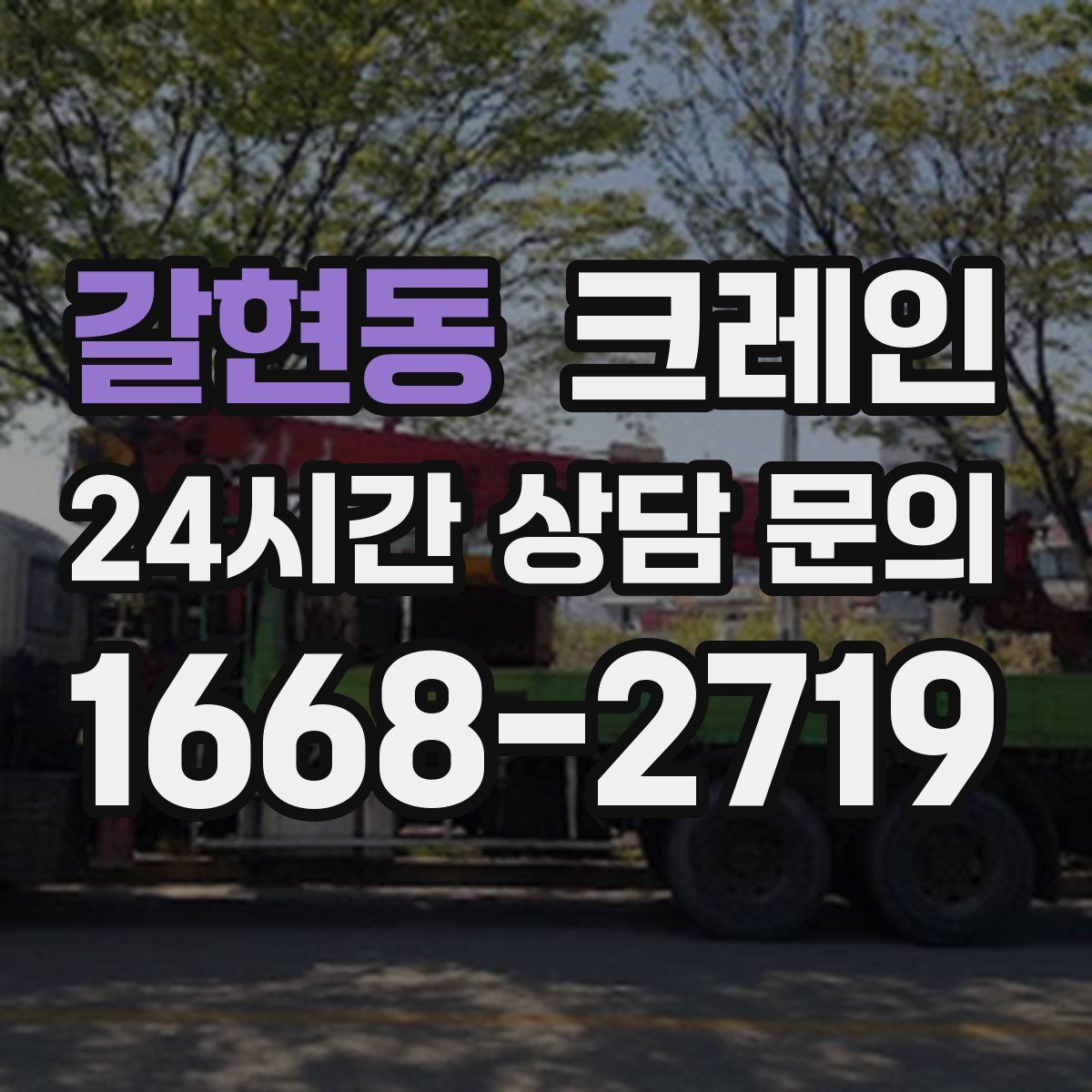 갈현동 카고 크레인