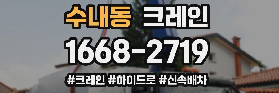수내동 크레인 작업
