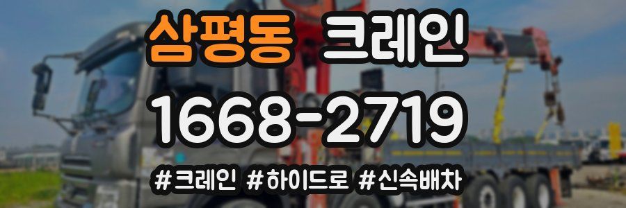 삼평동 크레인 작업