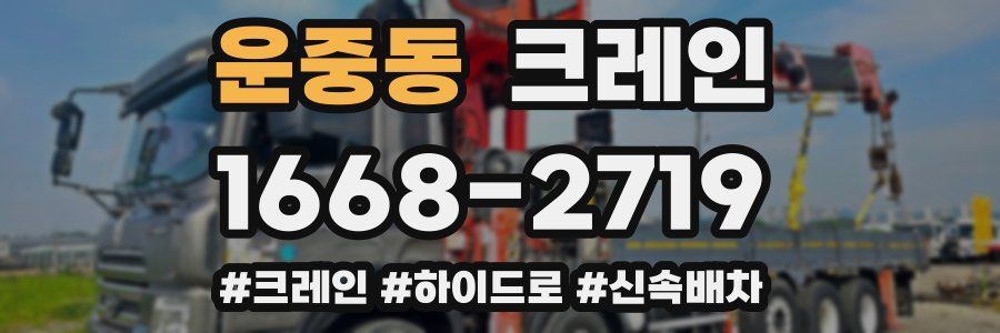 운중동 크레인 작업