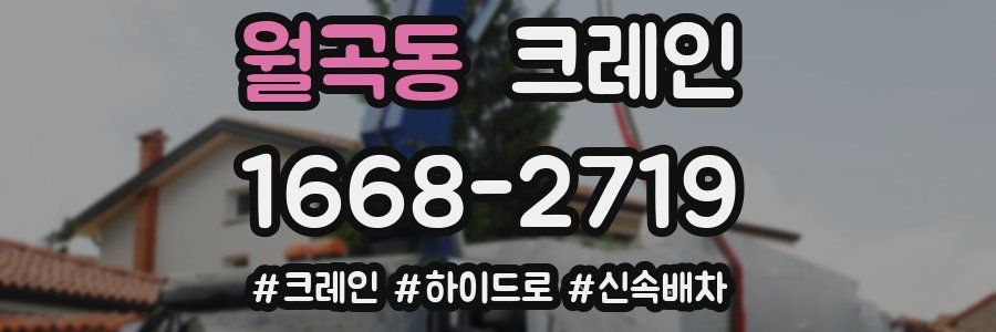 월곡동 크레인 작업