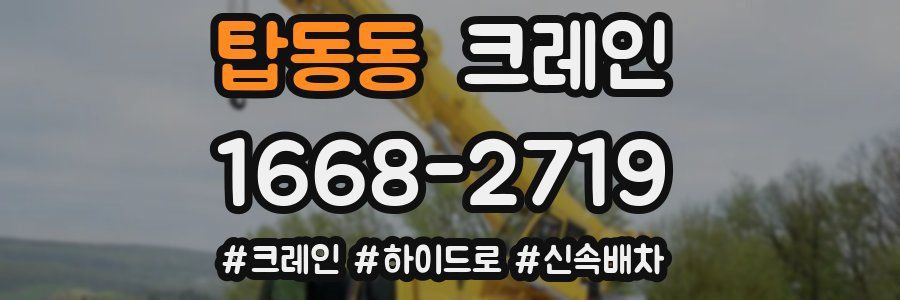 탑동동 크레인 작업