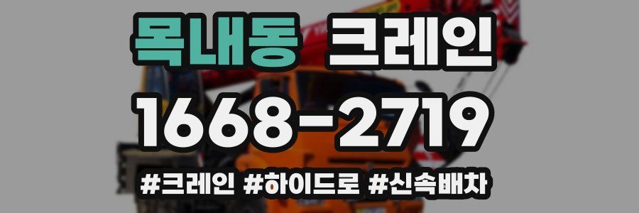 목내동 크레인 작업