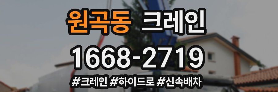 원곡동 크레인 작업