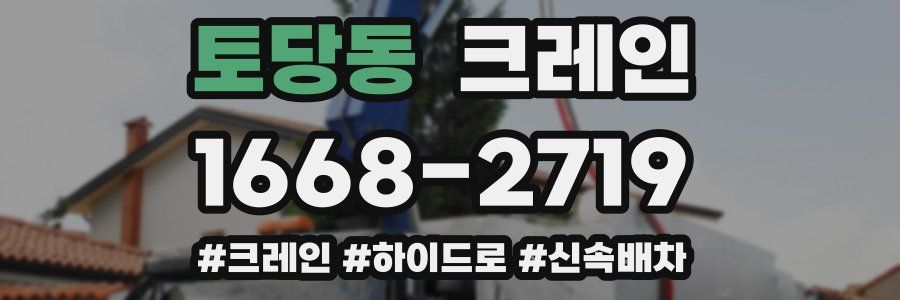 토당동 크레인 작업