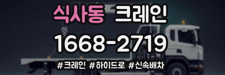 식사동 크레인 작업