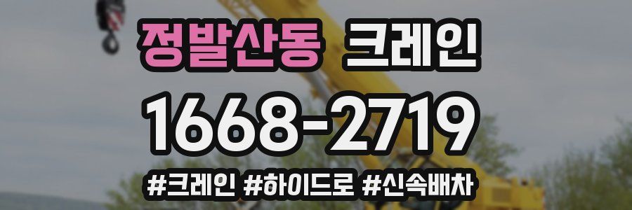 정발산동 크레인 작업