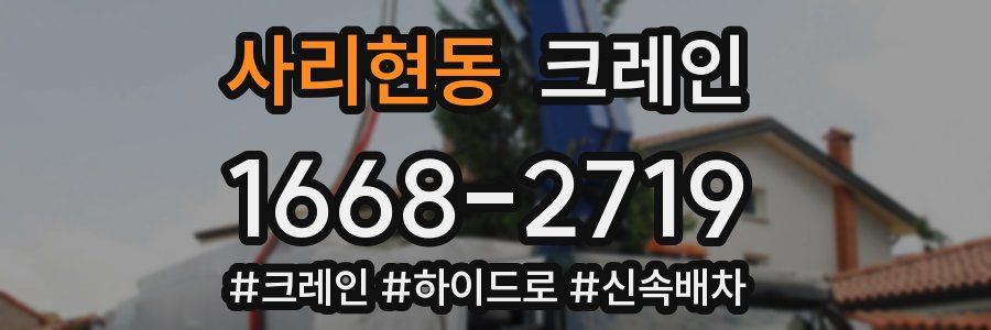 사리현동 크레인 작업