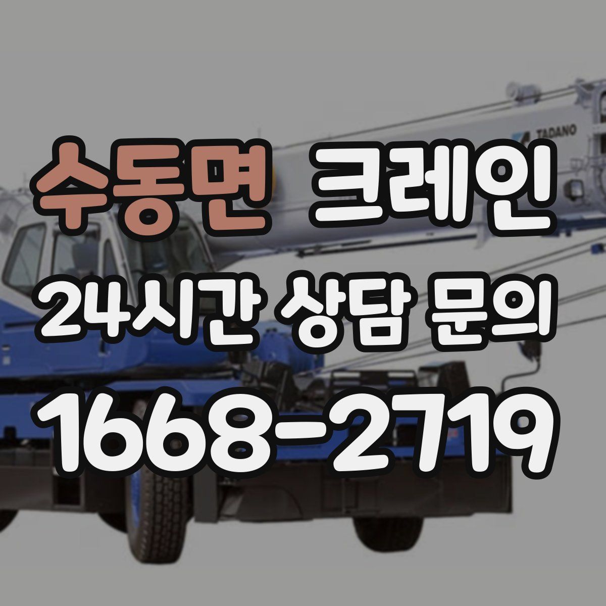 수동면 카고 크레인