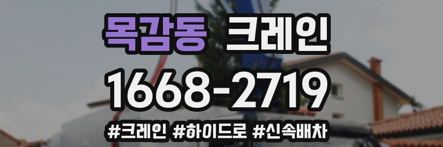 목감동 크레인 작업