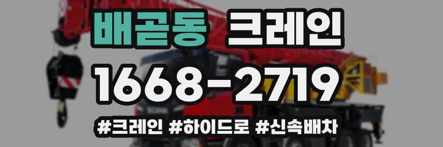 배곧동 크레인 작업