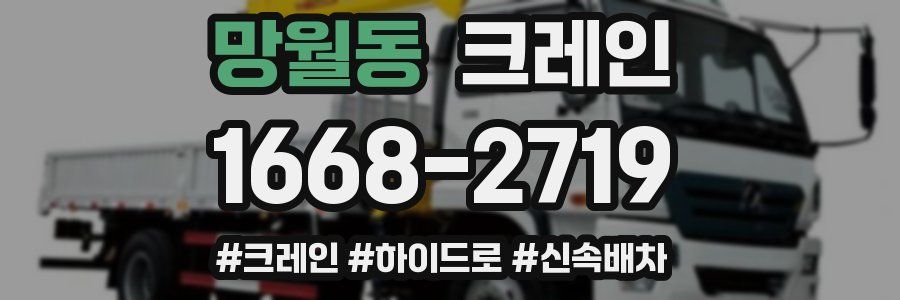 망월동 크레인 작업