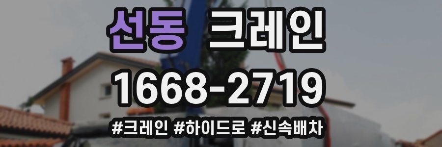선동 크레인 작업
