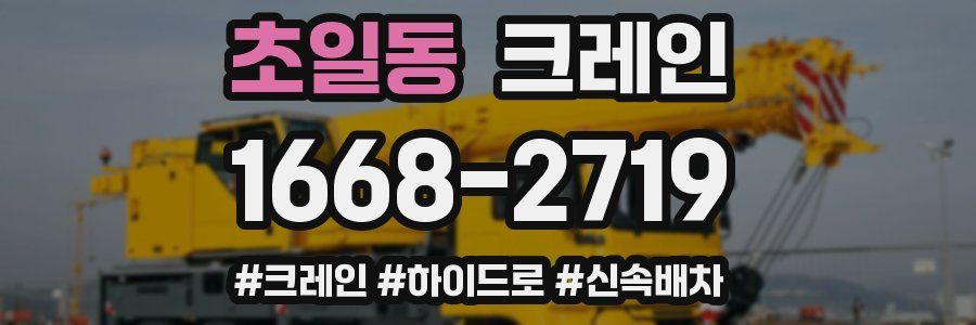 초일동 크레인 작업