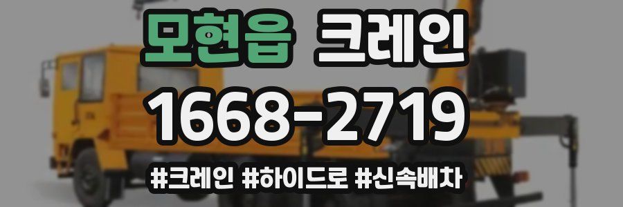 모현읍 크레인 작업