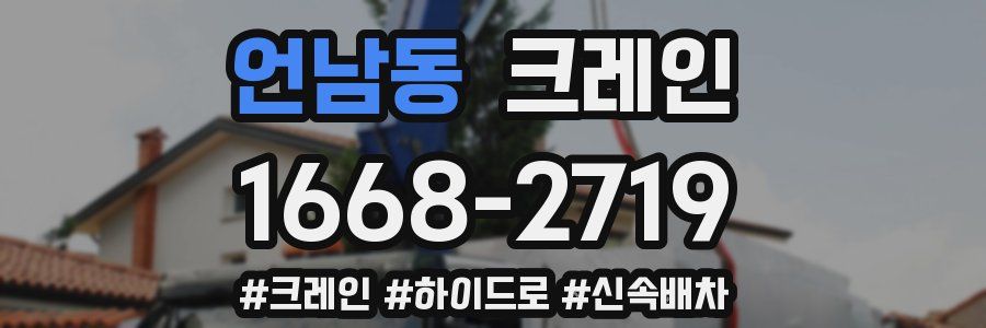 언남동 크레인 작업