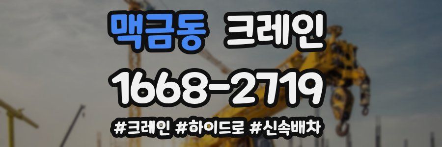 맥금동 크레인 작업