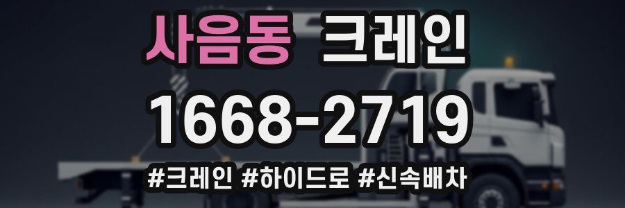 사음동 크레인 작업