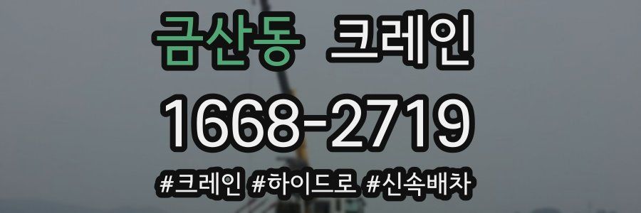 금산동 크레인 작업