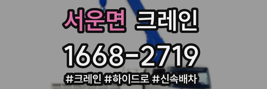 서운면 크레인 작업