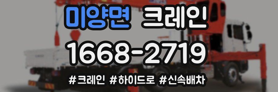 미양면 크레인 작업