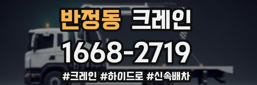 반정동 크레인 작업