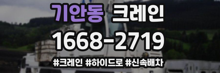 기안동 크레인 작업