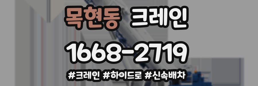 목현동 크레인 작업