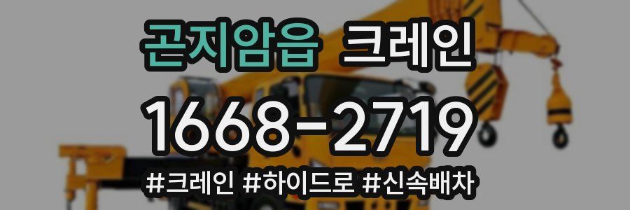 곤지암읍 크레인 작업