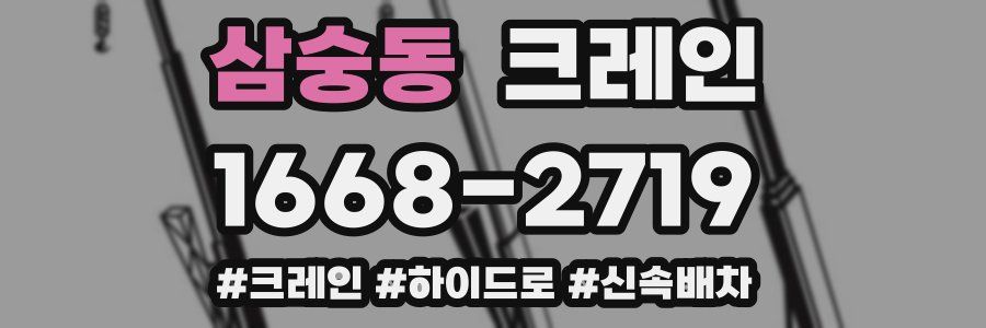 삼숭동 크레인 작업