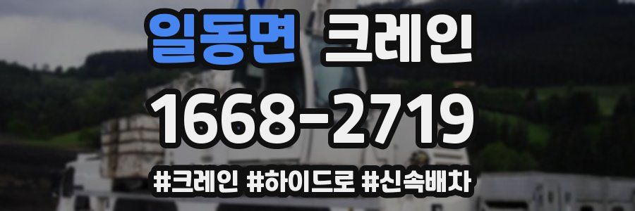 일동면 크레인 작업