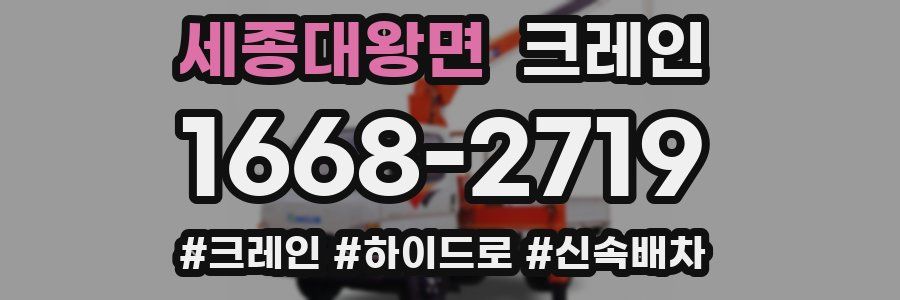 세종대왕면 크레인 작업