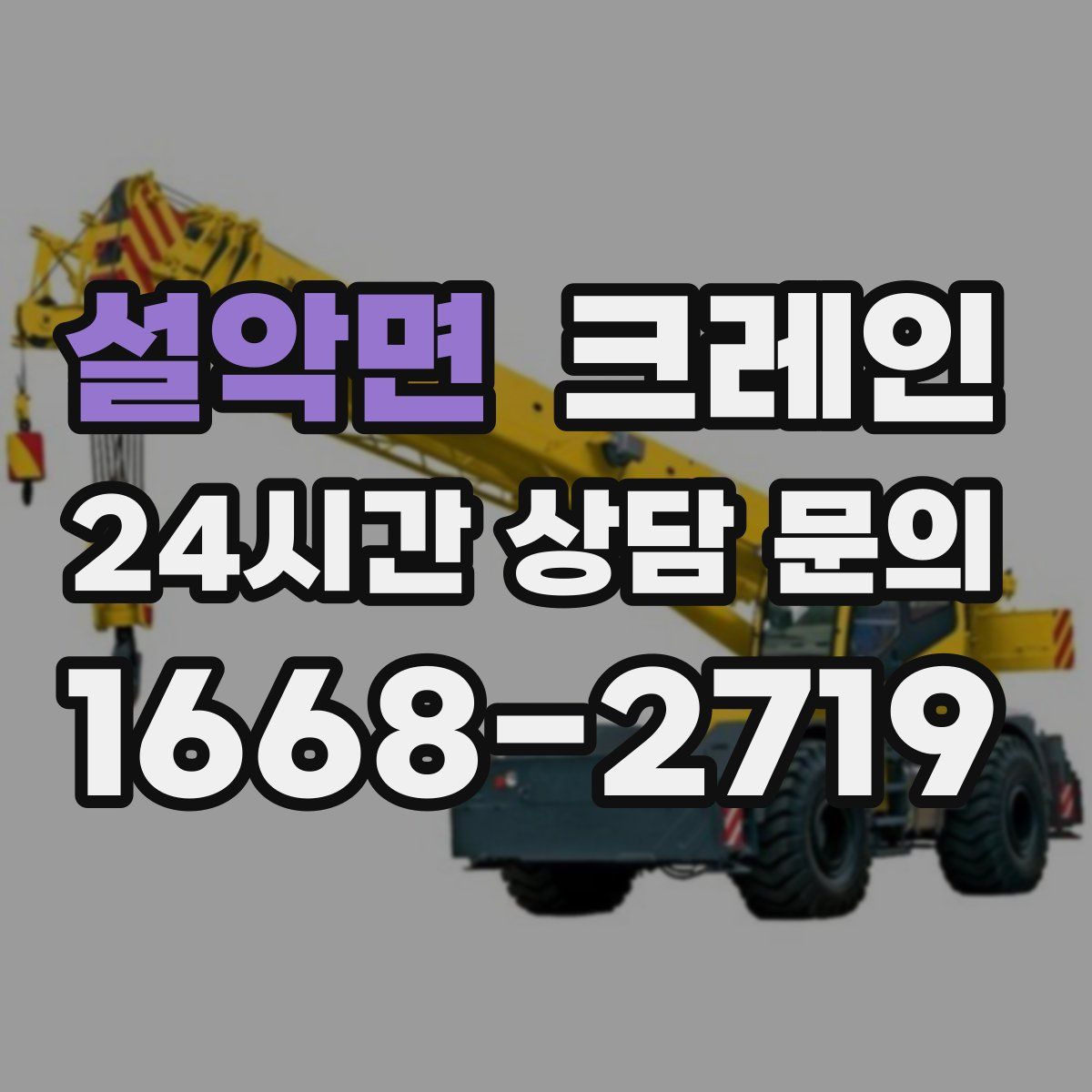 설악면 카고 크레인