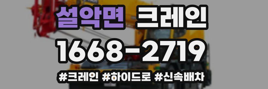 설악면 크레인 작업